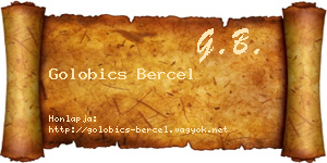 Golobics Bercel névjegykártya